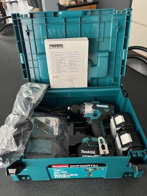 MAKITA KLOPBOORMACHINE DHP492 RT3j, Ophalen, Nieuw, Boormachine, Variabele snelheid