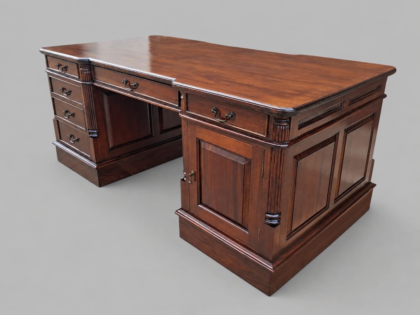 Klassiek Engels dubbelzijdig bureau partnerdesk, schrijftafe, Ophalen of Verzenden