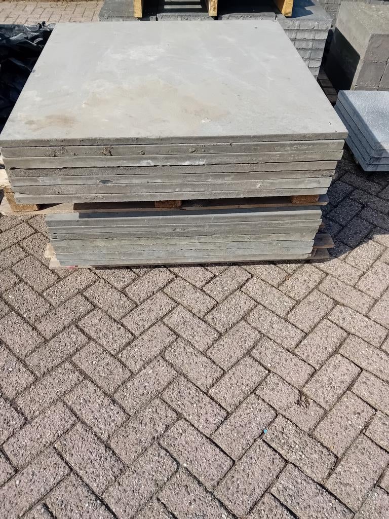 8 hardsteen tegels 100x100x 3.5 cm, Tuin en Terras, Ophalen, Natuursteen, Terrastegels