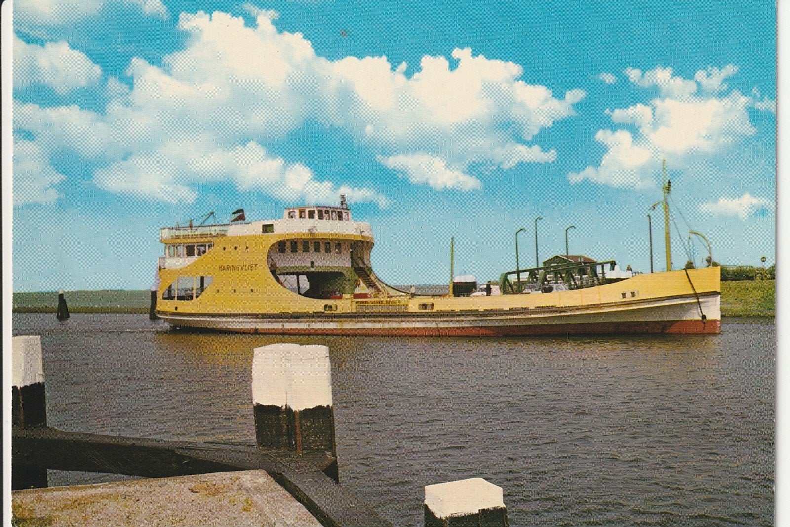 MIDDELHARNIS HELLEVOETSLUIS NV RTM VEERDIENST MS HARINGVLIET, Ophalen of Verzenden, 1960 tot 1980, Ongelopen, Zuid-Holland