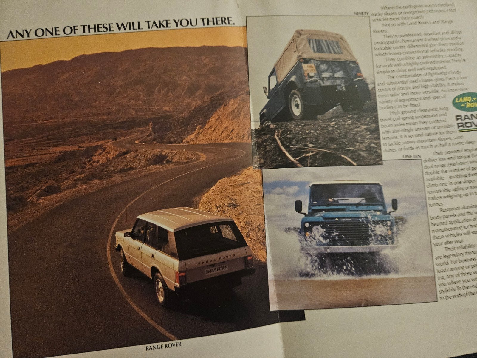 Brochure Land Rover / Range Rover 1986, Boeken, Ophalen of Verzenden, Zo goed als nieuw, Overige merken