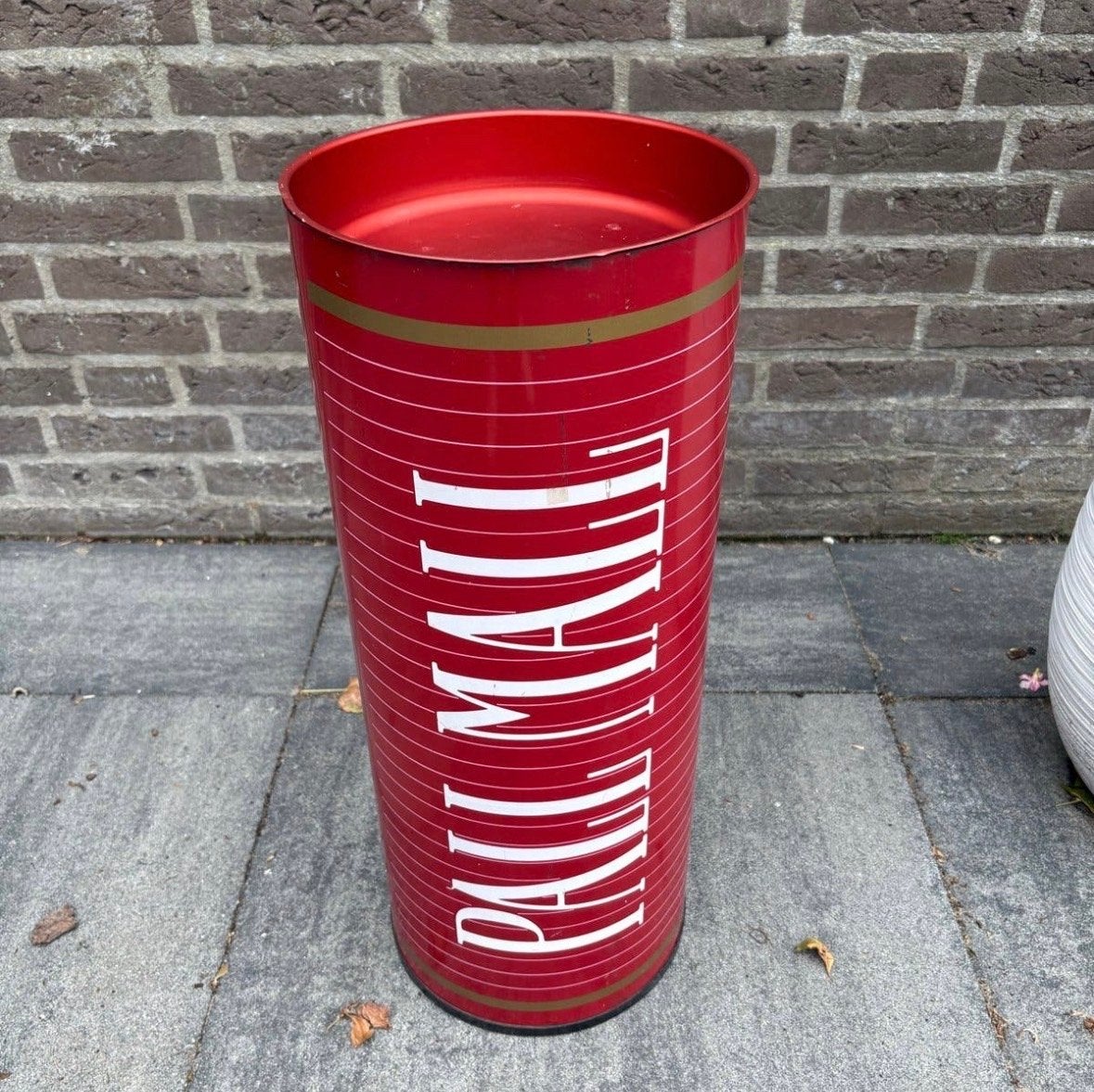 Vintage horeca Pall Mall asbak/prullenbak, Verzenden, Zo goed als nieuw, Gebruiksvoorwerp