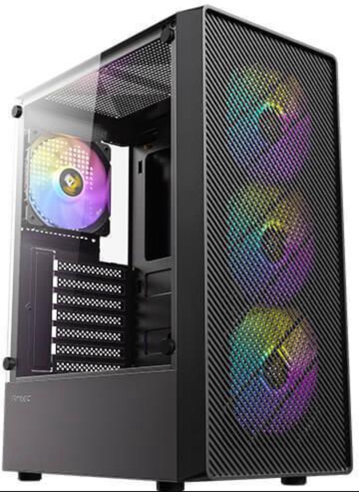 Antec AX26 RGB Elite PC-behuizing te koop., Ophalen of Verzenden, Gebruikt, Glas, Plaatstaal