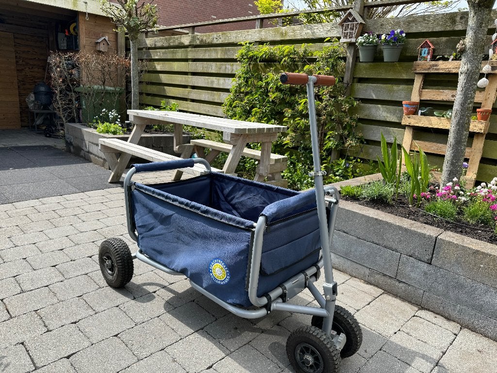 Beachtrekker Life Blauw inclusief Parkeerrem, Ophalen, Opvouwbaar, Zo goed als nieuw