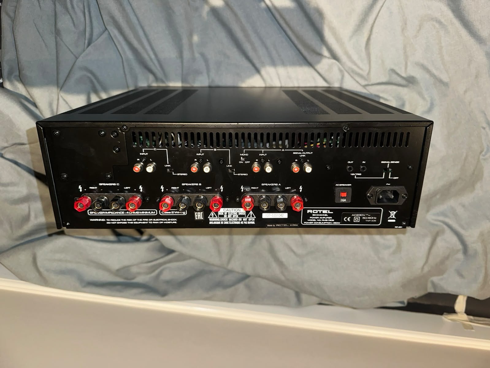Rotel RMB-1506 versterker, 120 watt of meer, Ophalen, Overige merken, Gebruikt
