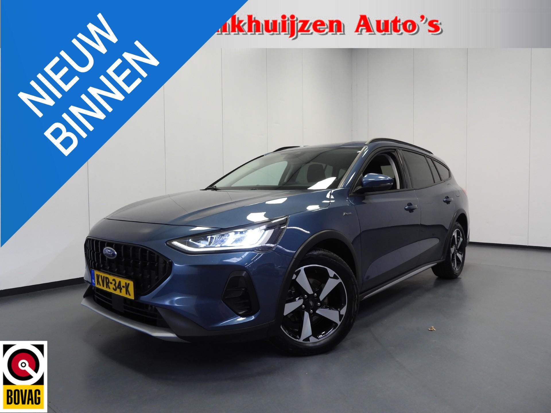 Ford Focus Wagon 1.0 EcoBoost Hybrid Active Style NAVI-APP/C, Gebruikt, Euro 6, Blauw, Handgeschakeld