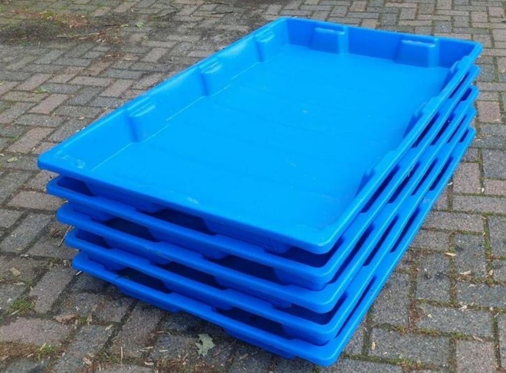 Euro pallet bakken HDPE 80x120x10 cm - Stapelbaar/Nestbaar, Tuin en Terras, Bloembakken en Plantenbakken, Nieuw, Kunststof, Tuin