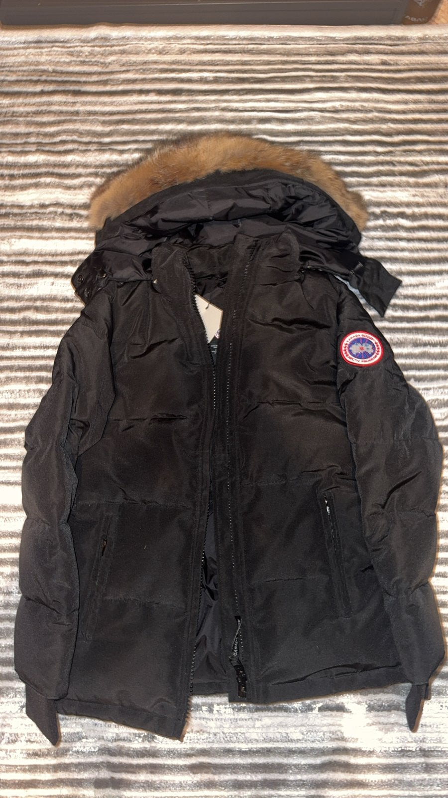 Canada Goose Expedition Parka Zwart Maat M, Ophalen of Verzenden, Zo goed als nieuw, Maat 52/54 (L), Zwart