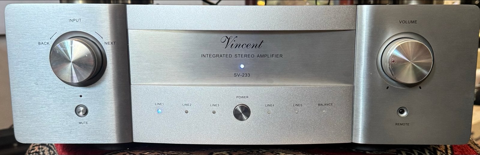 Vincent SV-233 Geïntegreerde Stereo Versterker, Zo goed als nieuw, 120 watt of meer, Stereo, Ophalen