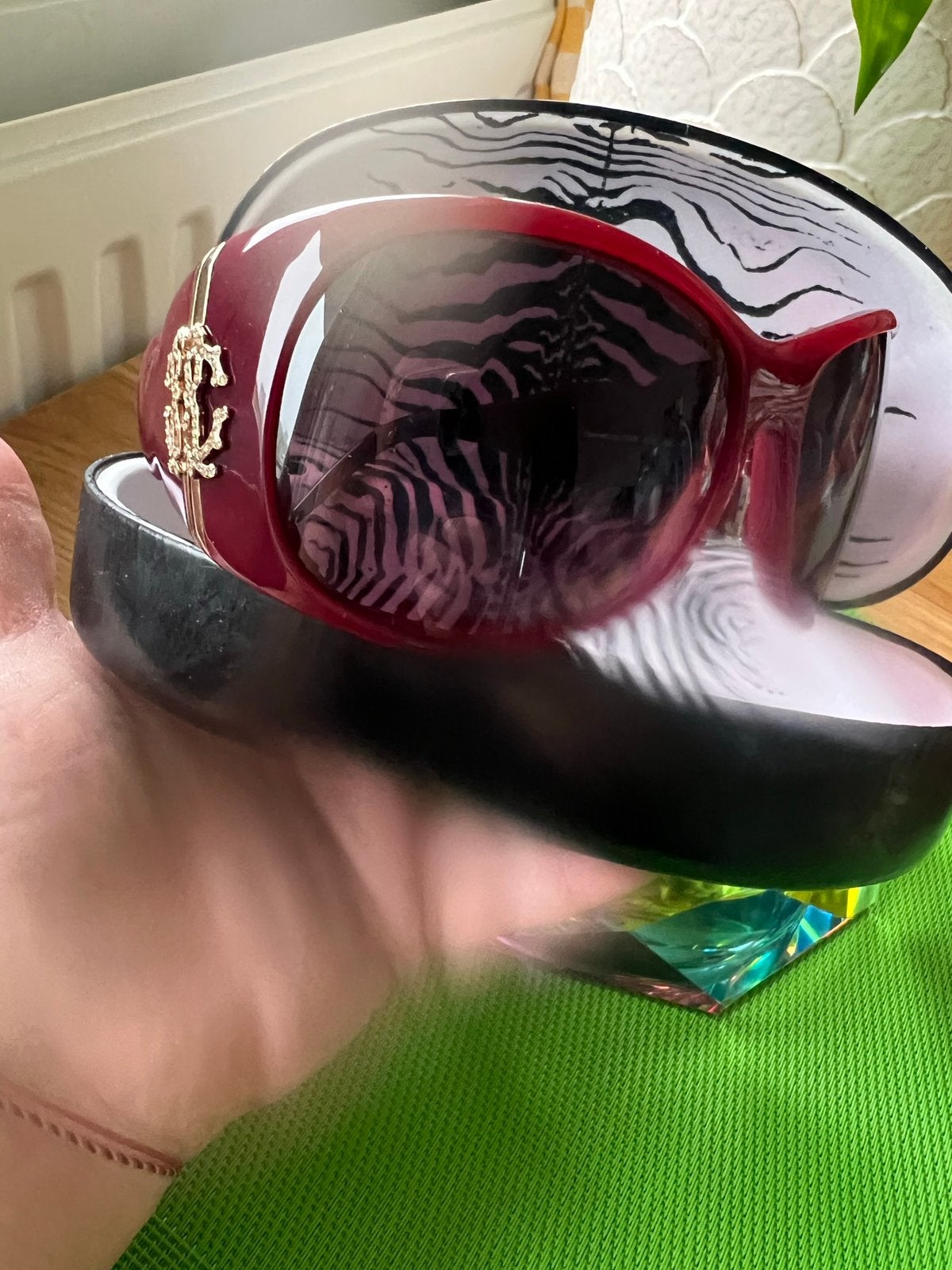 Roberto cavalli bordeau limited edition crystal sunglasses w, Ophalen of Verzenden, Overige merken