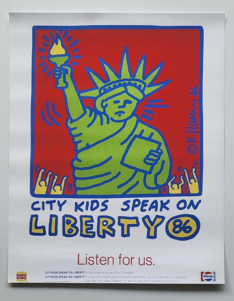 Keith Haring - City kids..., Antiek en Kunst, Kunst | Litho's en Zeefdrukken, Verzenden