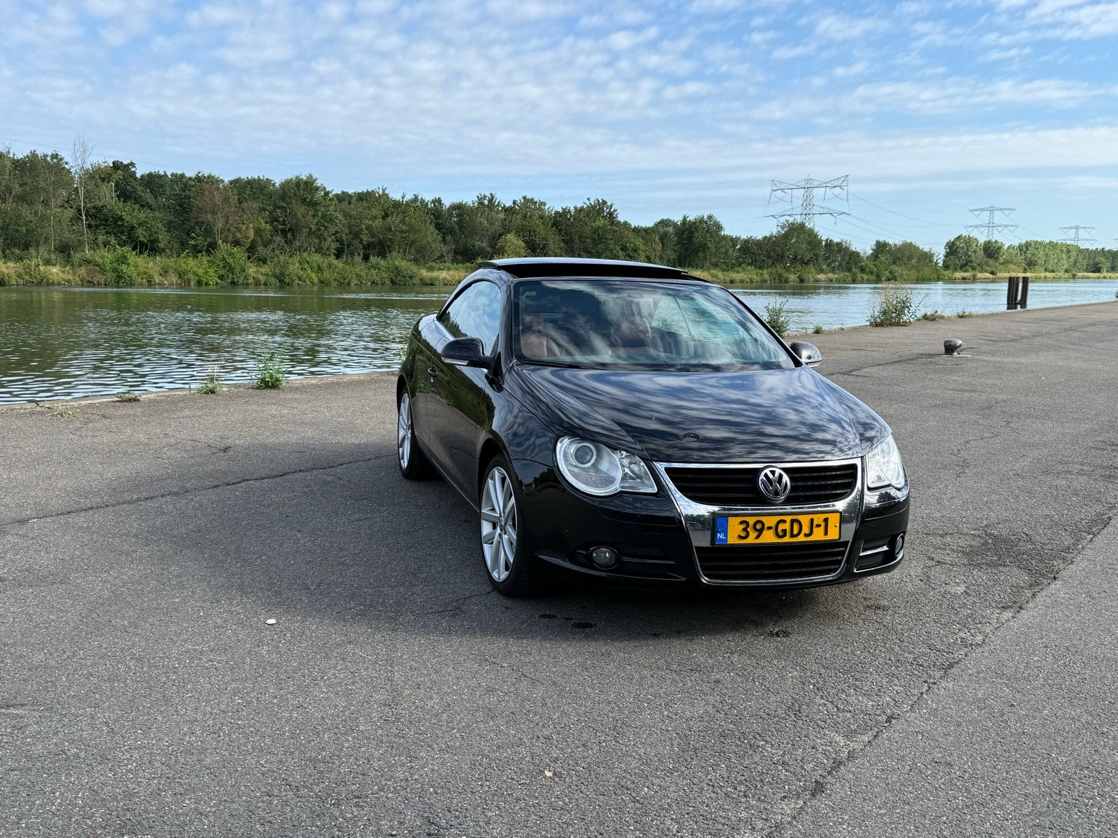 Volkswagen Eos 1.4 TSI 90KW 2008 Zwart leder airco cruise …, Auto's, Voorwielaandrijving, 15 km/l, 4 cilinders, 4 stoelen