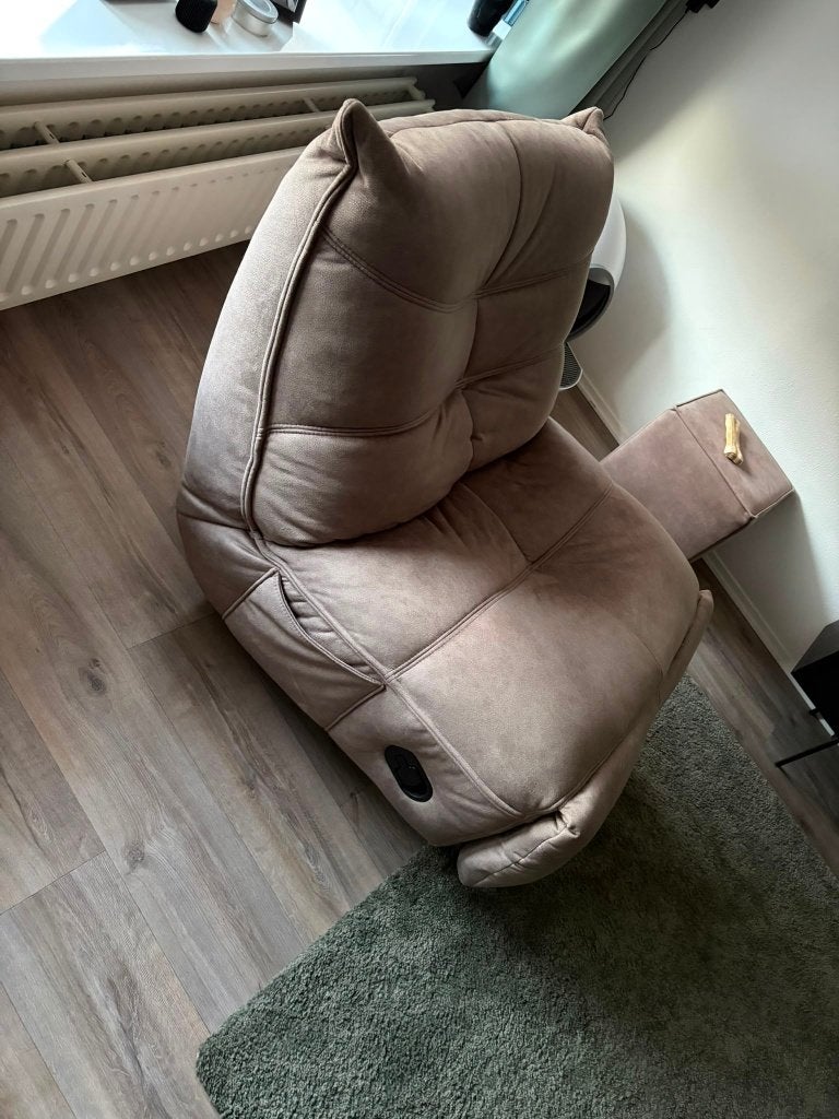 LABEL51 Relaxfauteuil - Take It Easy Taupe, Ophalen, Overige materialen, Gebruikt, 100 tot 125 cm