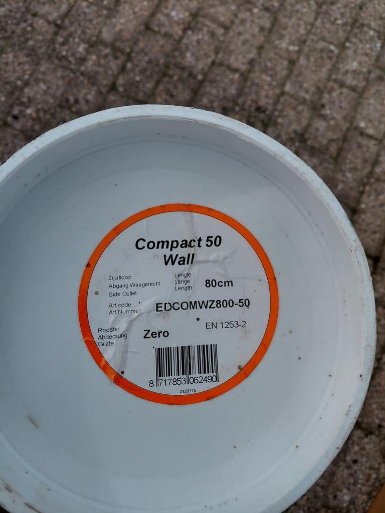 Easy Drain Compact 50 Wall douchegoot 80cm, Ophalen