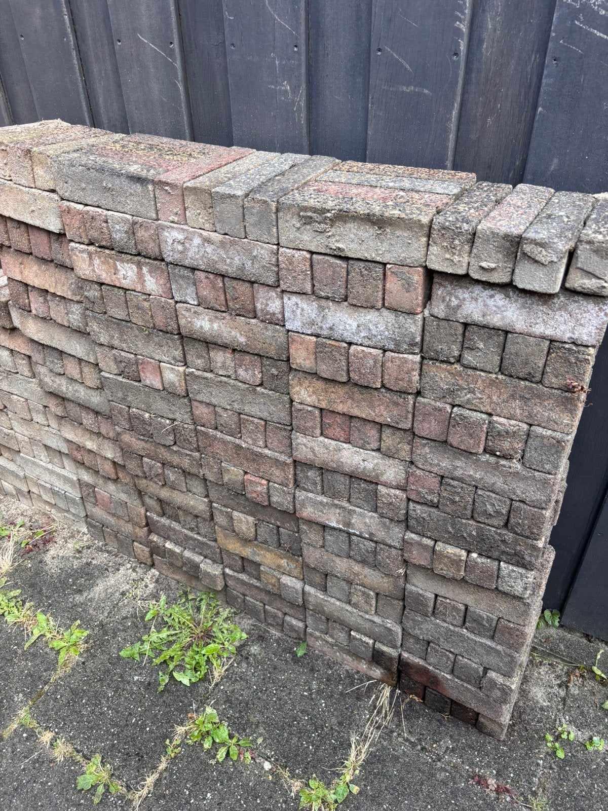 gratis op te halen 28m2 klinkers, Ophalen, Gebruikt, Beton, Klinkers