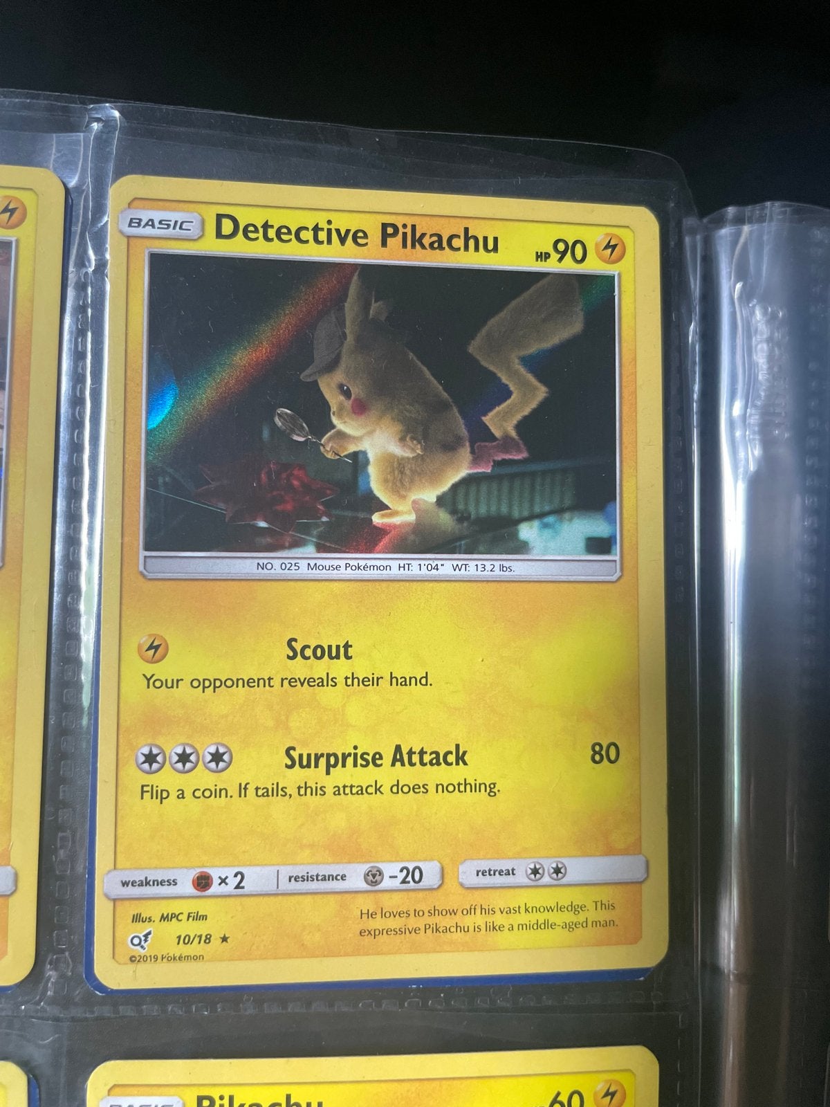 Detective Pikachu Pokémon Kaart - Zo goed als nieuw, Ophalen of Verzenden, Zo goed als nieuw, Losse kaart