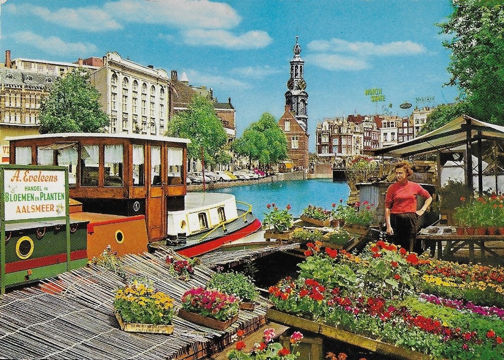 Ch760 Ansichtkaart Bloemenmarkt Amsterdam A Eveleens, Ophalen of Verzenden, 1980 tot heden, Gelopen, Noord-Holland