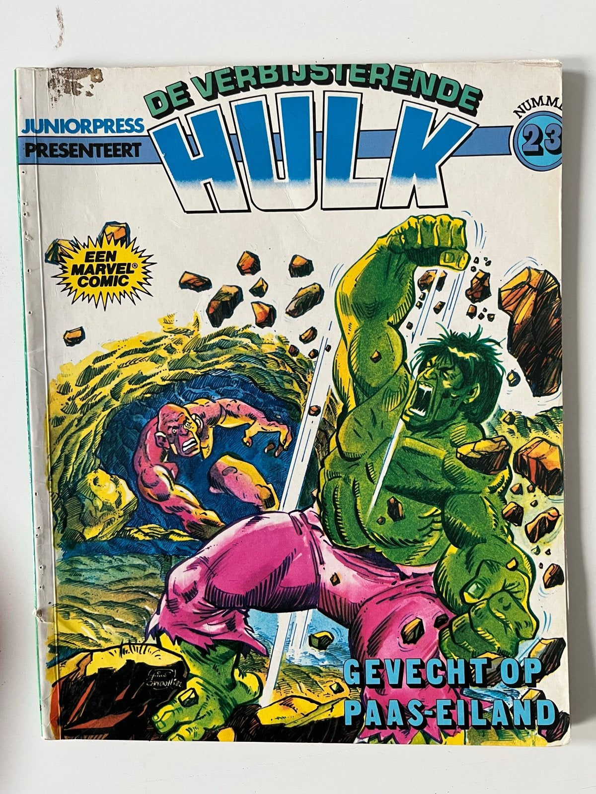 De Verbijsterende Hulk - Nummer 23 - Gevecht op Paas-Eiland, Eén stripboek, Ophalen of Verzenden, Gelezen