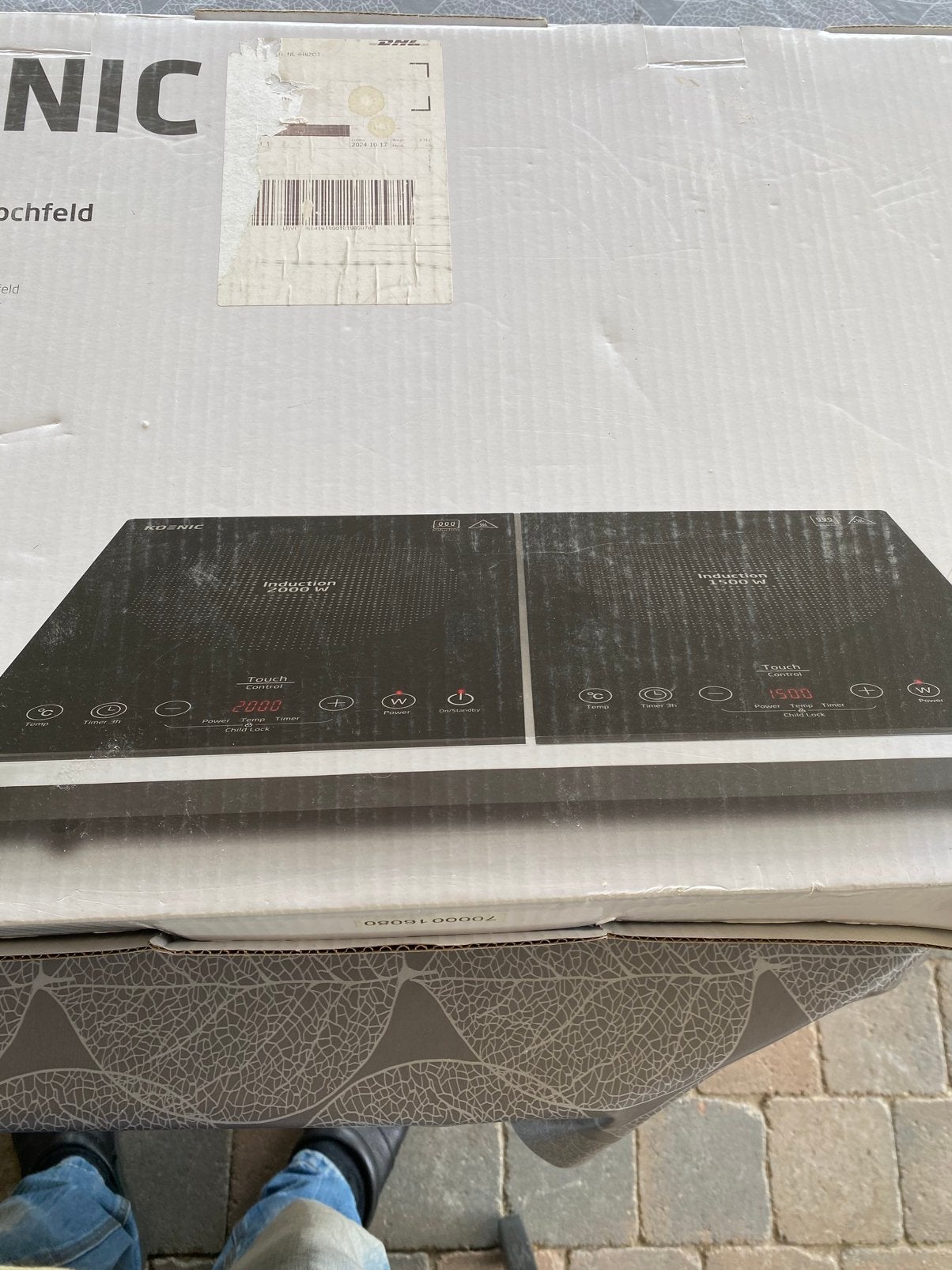 Te koop dubbele koenic kookplaat., Witgoed en Apparatuur, Kookplaten, Ophalen, 3 kookzones of minder, Zo goed als nieuw, Inductie
