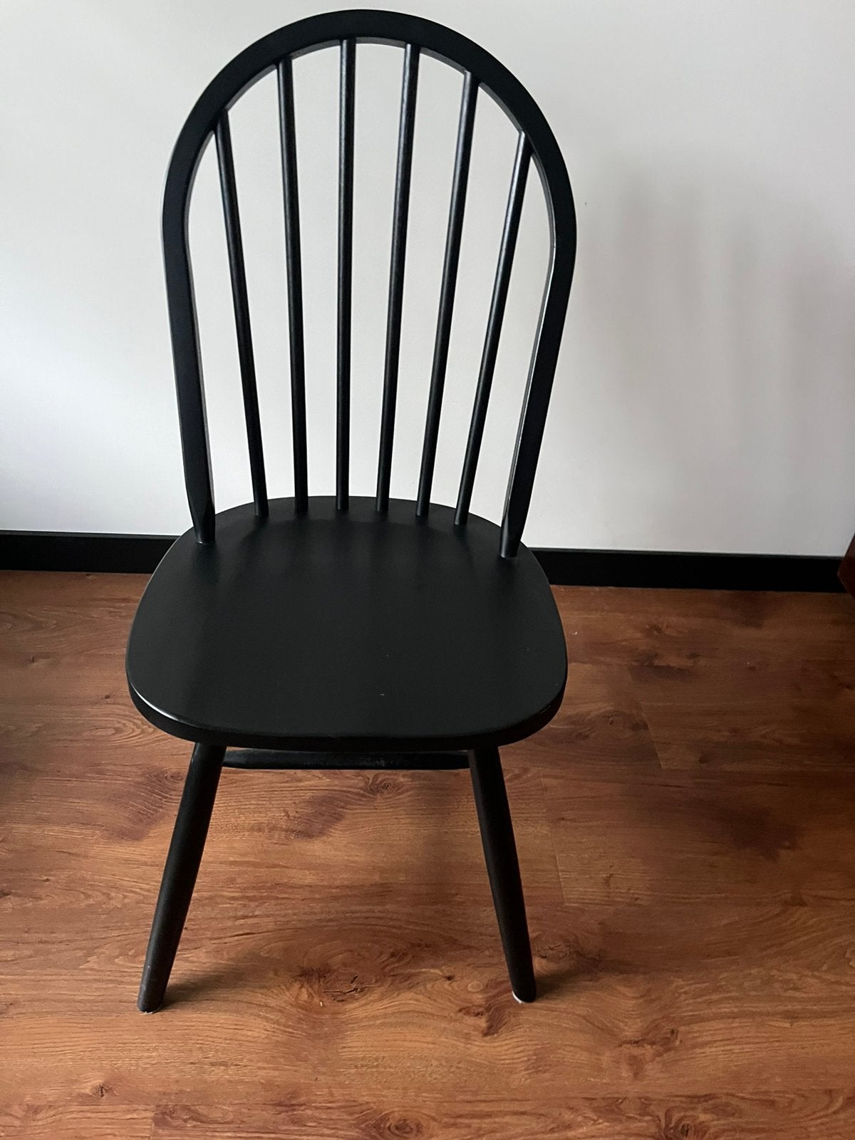 6 Ikea eettafelstoelen Skogsta, Huis en Inrichting, Ophalen, Zo goed als nieuw, Zwart