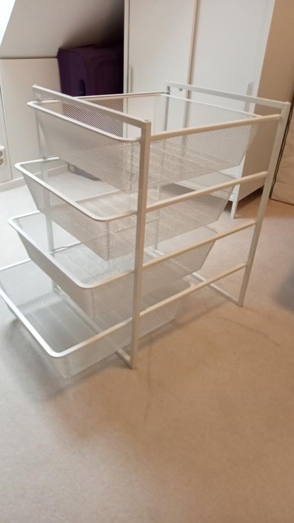Wit metalen Ikea rek met 4 manden, Ophalen