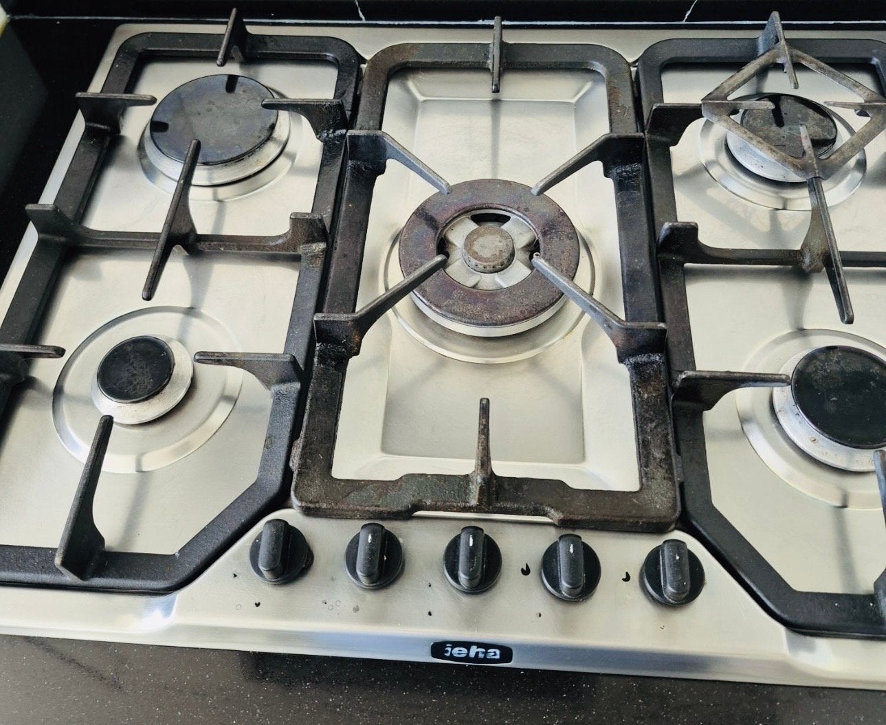 Gasfornuis met 5 pitten en elektrische ontsteking, Witgoed en Apparatuur, Minder dan 85 cm, Refurbished, Ophalen of Verzenden