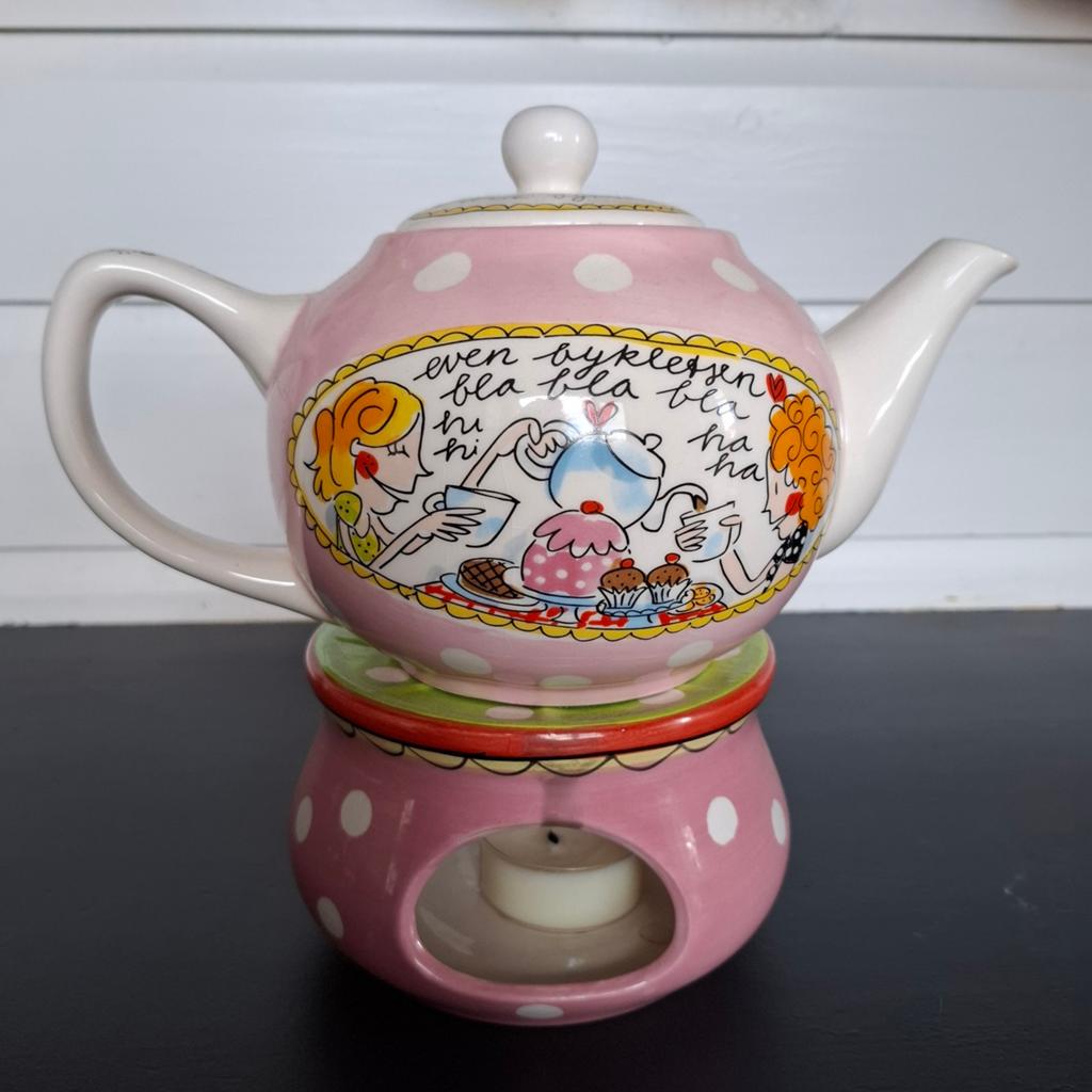 Blond Amsterdam theepot met theelichthouder, Huis en Inrichting, Keuken | Servies, Overige typen, Blond Amsterdam, Aardewerk, Ophalen