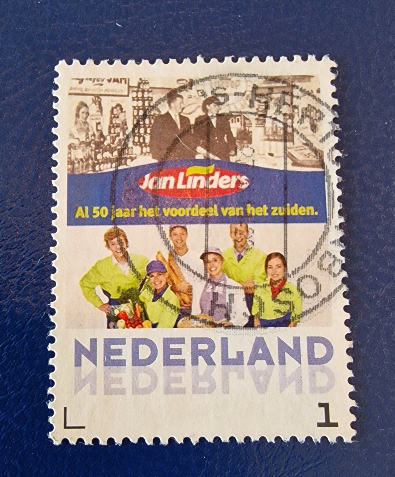 kv1103 persoonlijkev postzegel Jan Linders supermarkt, Ophalen of Verzenden, Na 1940, Gestempeld