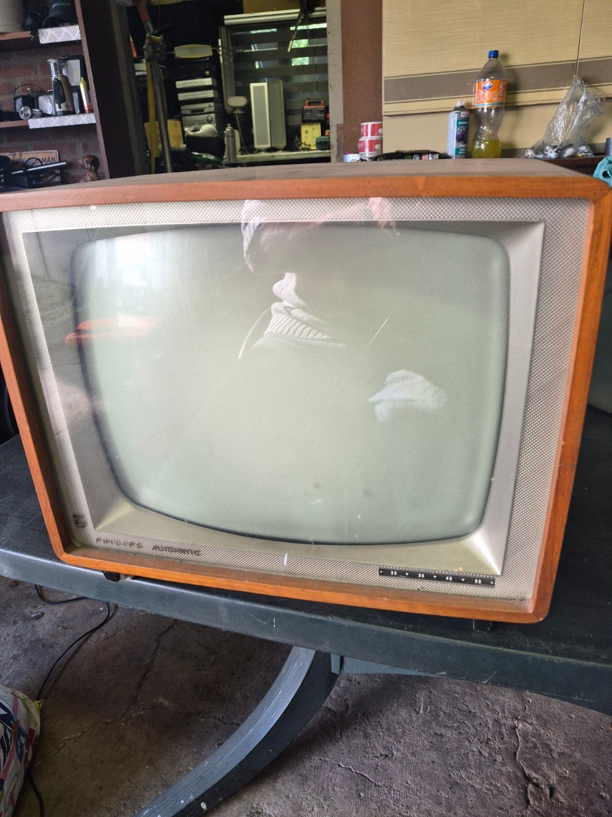 Vintage Philips TV - Decoratie Fotostudio, Audio, Tv en Foto, Ophalen, Gebruikt, Philips