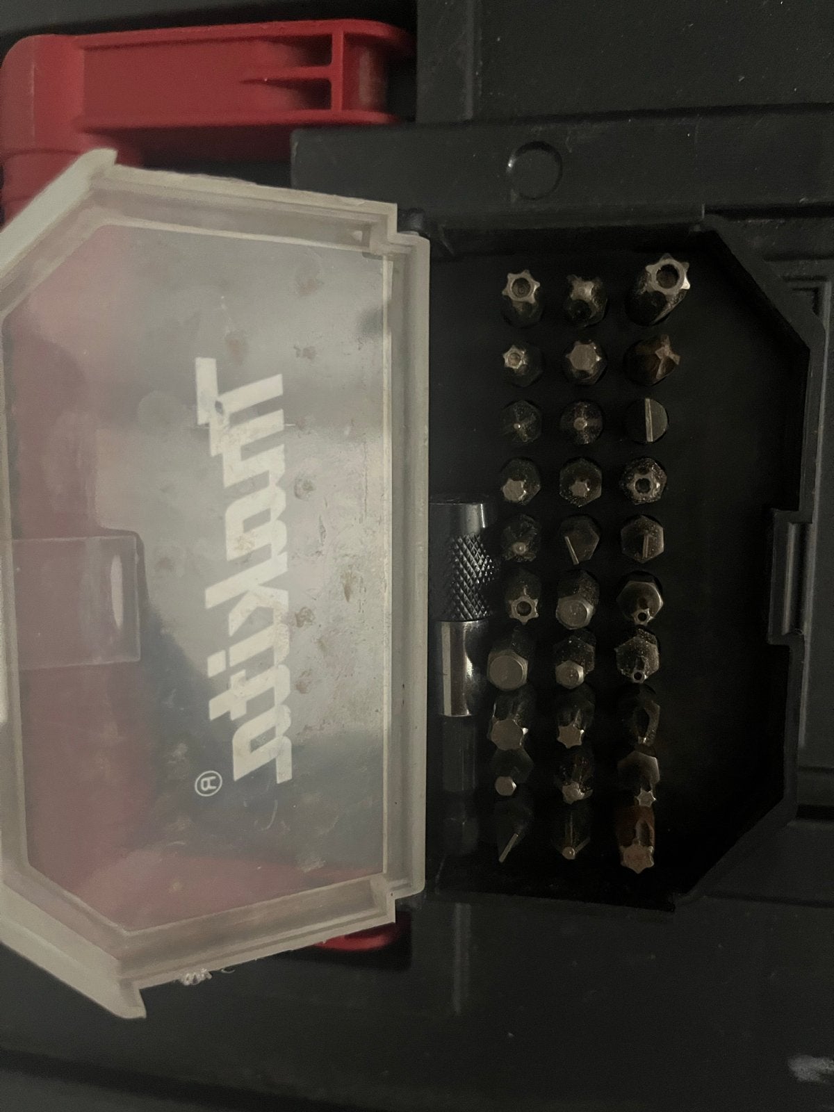 Makita Bitset - Diverse bits in handige opbergdoos, Ophalen of Verzenden, Gebruikt, Bitset, Makita