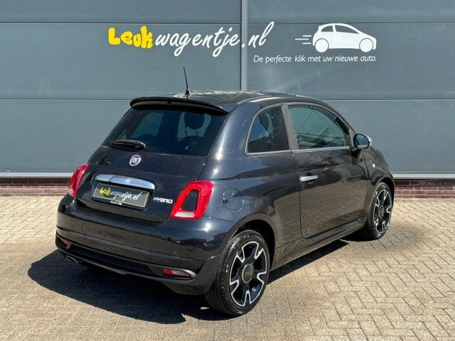 Fiat 500 1.0 Hybrid Rockstar *carplay *climate *cruise *pano, Auto's, Fiat, Voorwielaandrijving, Gebruikt, Zwart, 4 stoelen