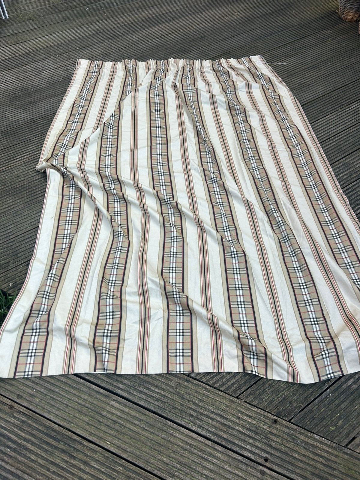 Burberry gordijnen 2xxlang 2x kort origineel, Ophalen, Overige merken, 218 cm, Zo goed als nieuw