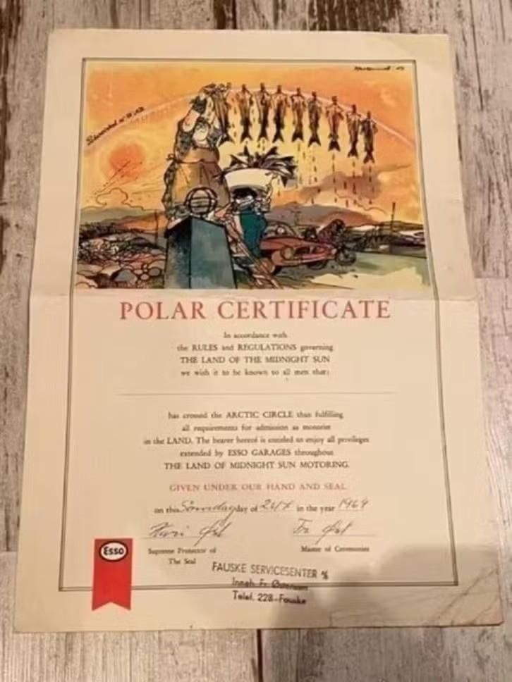 Esso : polar certificaat 1969, Ophalen of Verzenden, Gebruikt, Overige typen