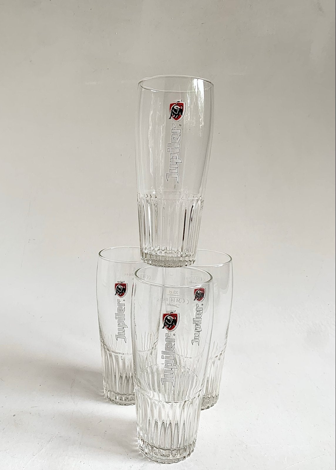 4 Jupiler Bierglazen 33 cl nieuw mancave, Ophalen of Verzenden, Nieuw