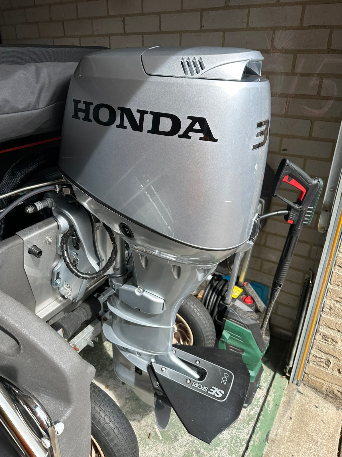 Honda 30 pk buitenboordmotor langstaart, Watersport en Boten, Ophalen, Viertaktmotor, Zo goed als nieuw, 30 pk of meer