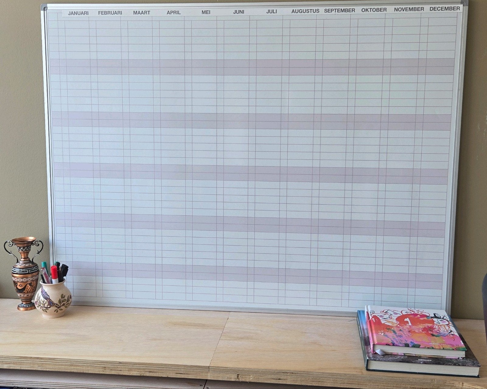 Jaarplanner whiteboard 120x90 cm, Ophalen, Whiteboard