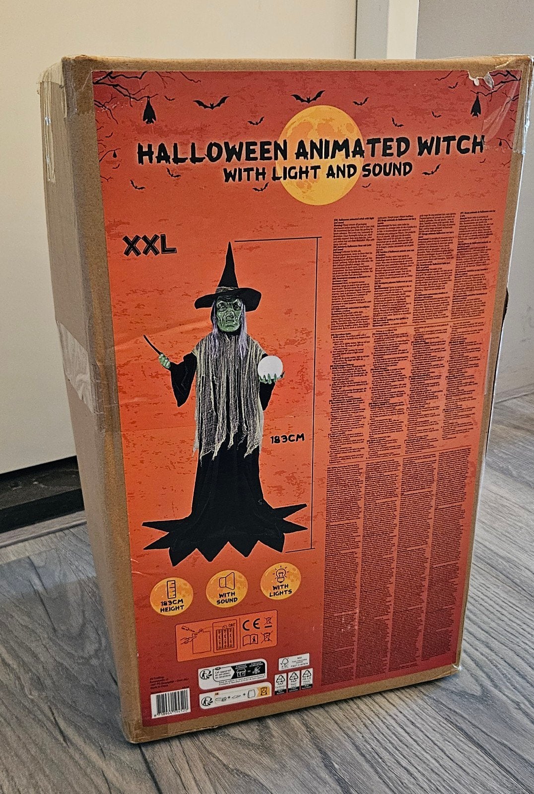 Heks Animatronic Halloween Decoratie met Licht en Geluid, Ophalen of Verzenden, Nieuw, Feestartikel, Halloween of Griezel