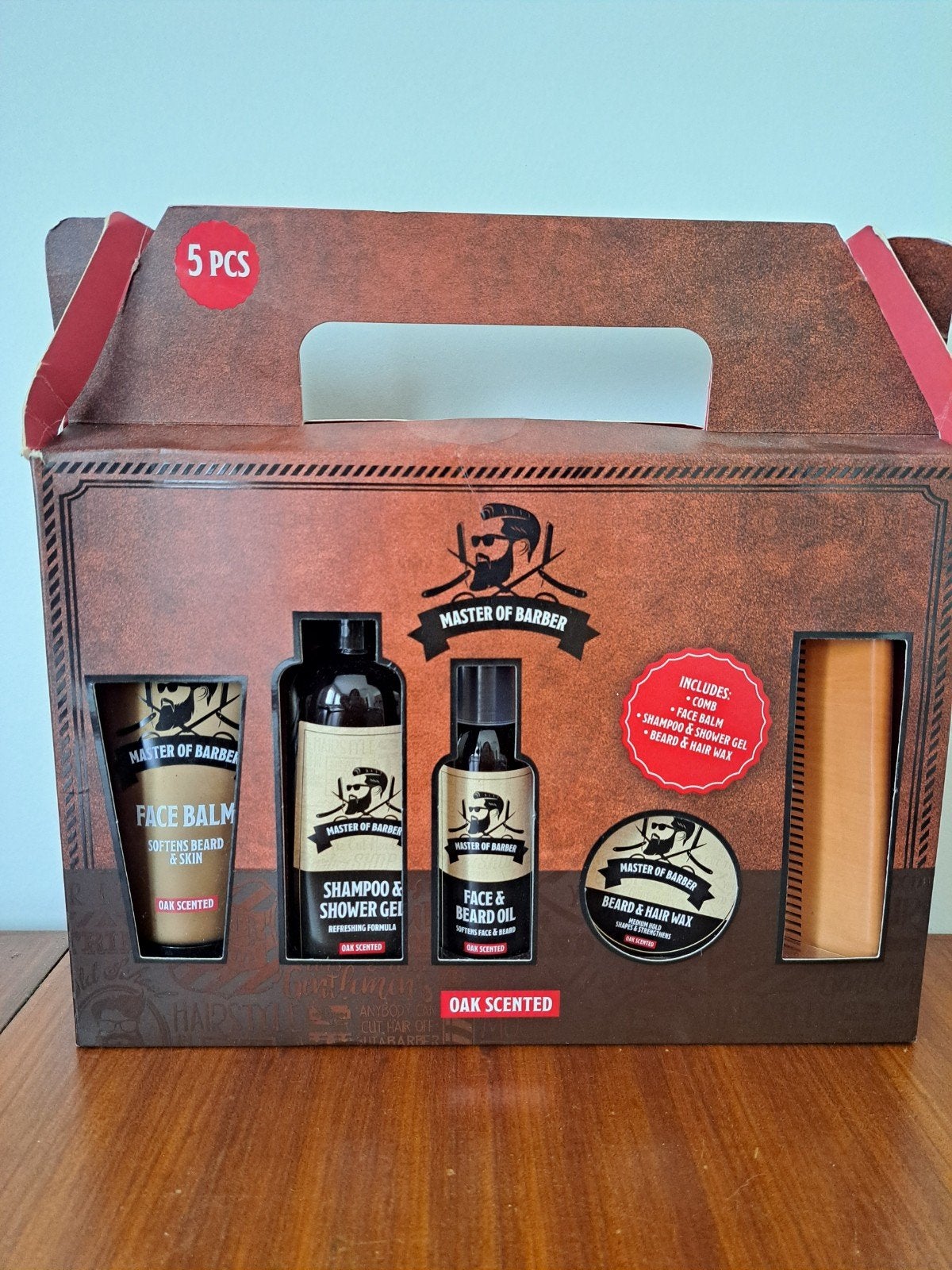 Master of Barber Baardverzorgingsset 5-delig Eiken geur, Ophalen of Verzenden, Nieuw, Overige typen