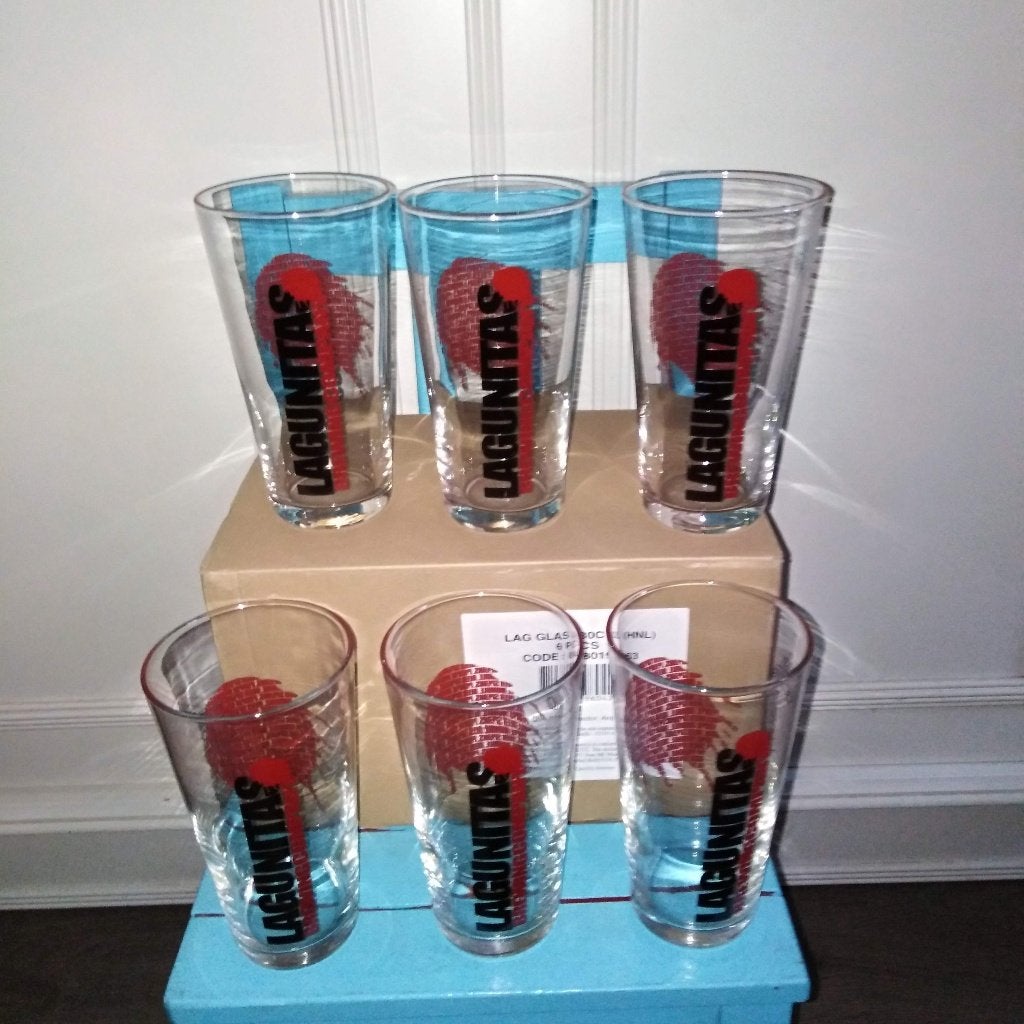 Bierglazen Lagunitas set van 6, Verzamelen, Ophalen, Zo goed als nieuw, Glas of Glazen, Overige merken