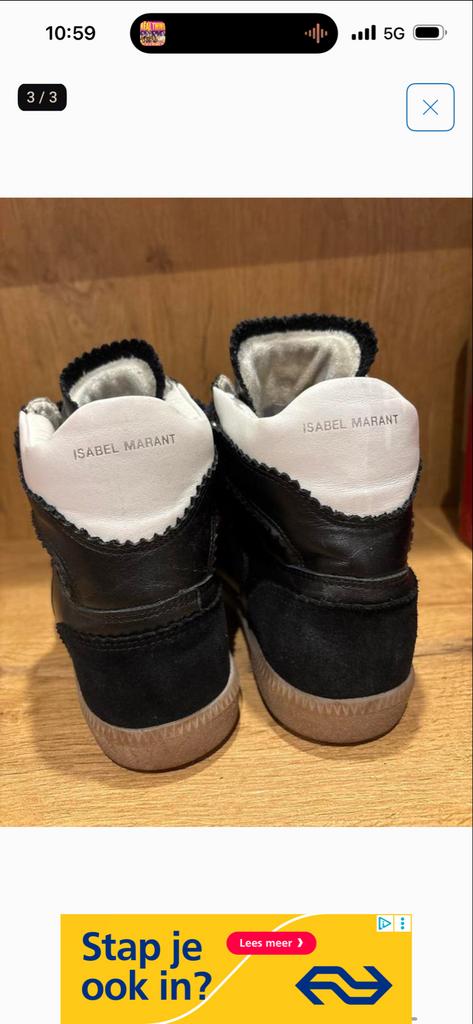 Isabel Marant sneakers met klittenband, Zwart, Ophalen of Verzenden, Sneakers of Gympen, Zo goed als nieuw