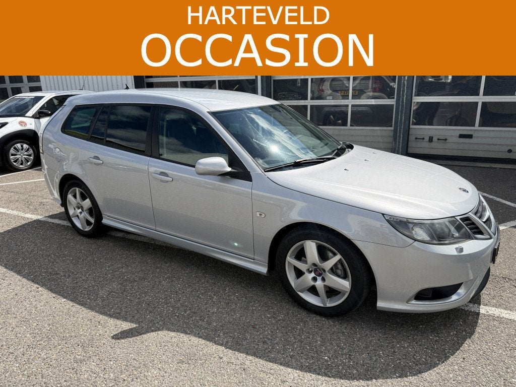 Saab 9-3 Sport Estate 2.8 T V6 Aero XWD Automaat (bj 2008), Automaat, 12 maanden, Zwart, Leder