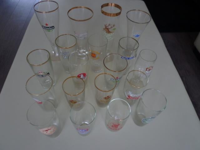 Bierglazen, Verzamelen, Biermerken, Ophalen, Gebruikt, Glas of Glazen, Overige merken