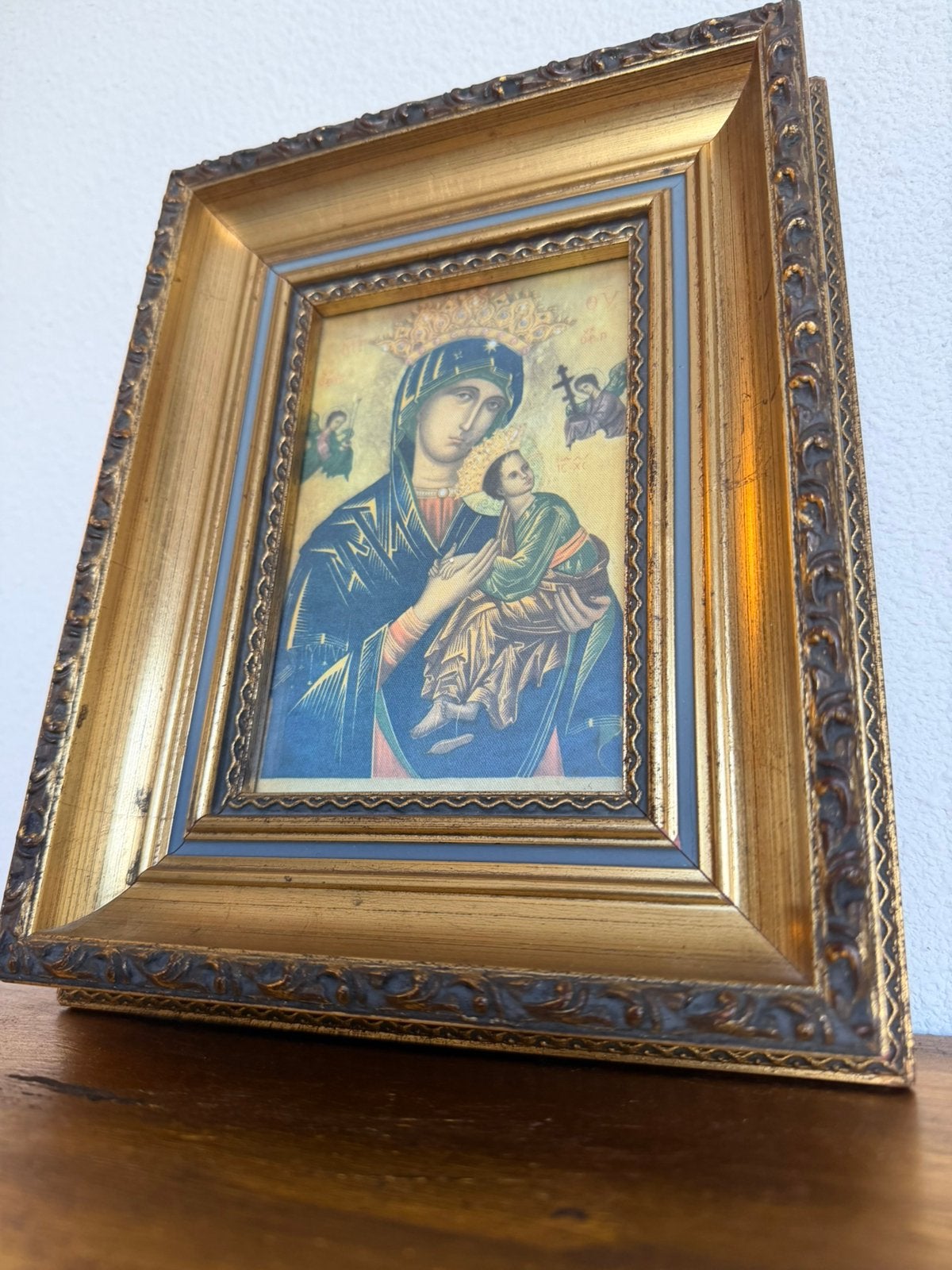 Vintage prent onze lieve vrouw eeuwig durende bijstand, Antiek en Kunst, Ophalen of Verzenden