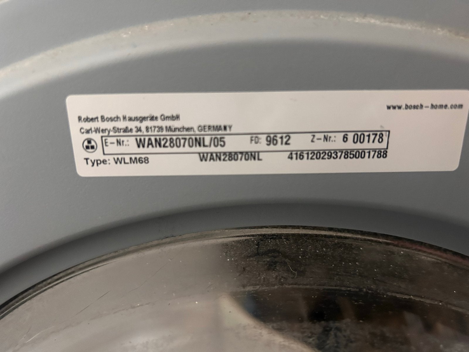 Bosch Serie 4 VarioPerfect Wasmachine WAN28070NL/05, Ophalen, Gebruikt, 85 tot 90 cm, 1200 tot 1600 toeren