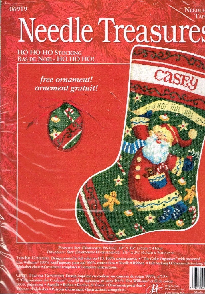 Cado NEEDLE TREASURES borduurpakket HO HO HO STOCKING, Ophalen of Verzenden, Nieuw, Handborduren, Borduurpakket