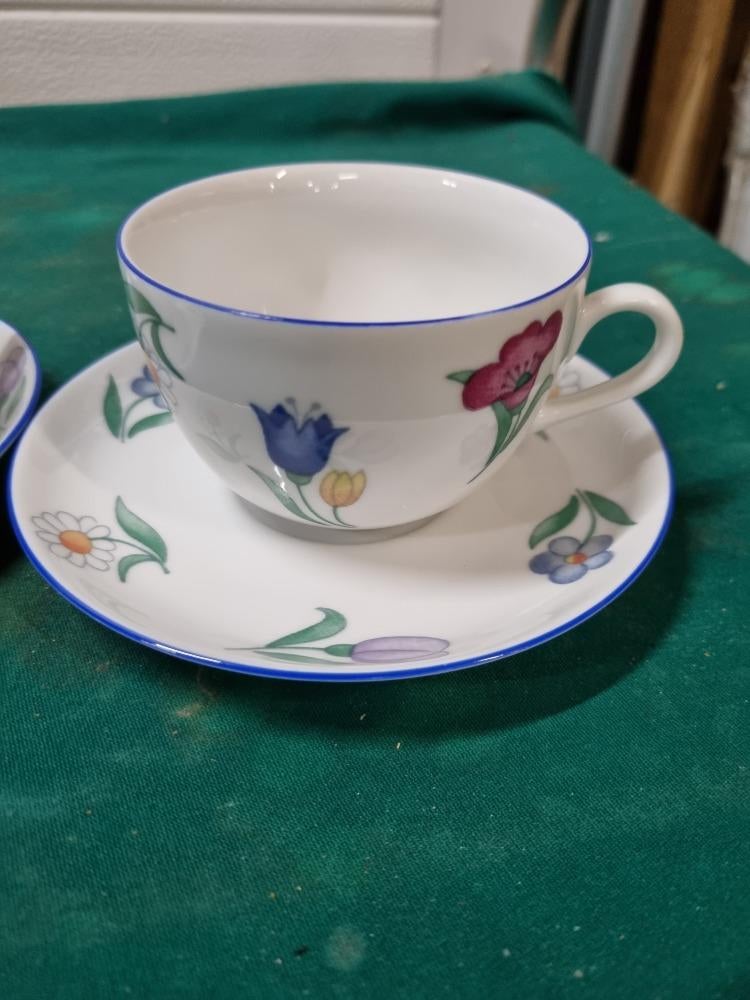 kop en schotel alt regensburg bloemen, Antiek en Kunst, Antiek | Servies los, Ophalen of Verzenden