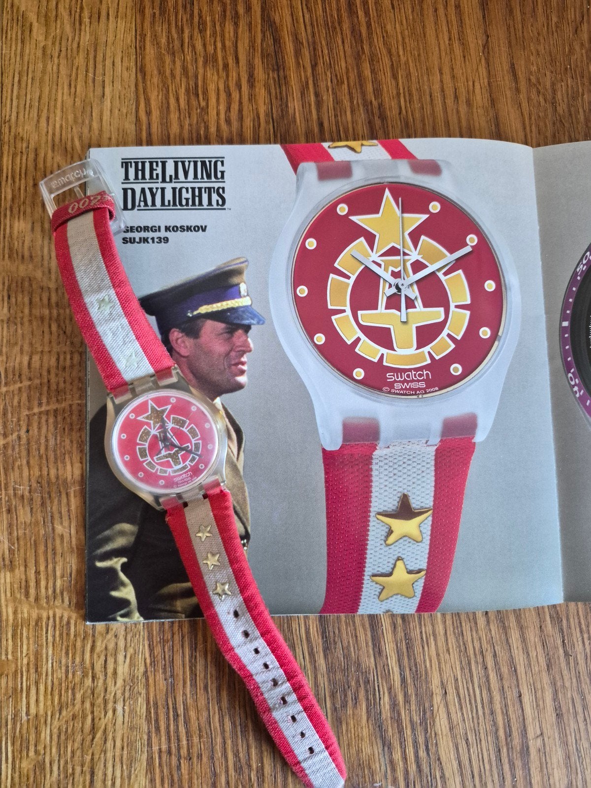 Swatch The Living Daylights 007 James Bond Horloge, Kunststof, Gebruikt, Polshorloge, Ophalen of Verzenden