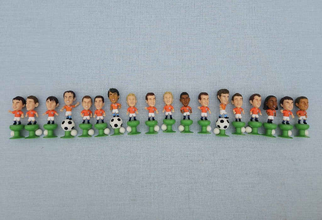 18x Taktix voetbalpoppetjes WK 2006 / EK 2008 Super De Boer, Super de Boer, Ophalen of Verzenden