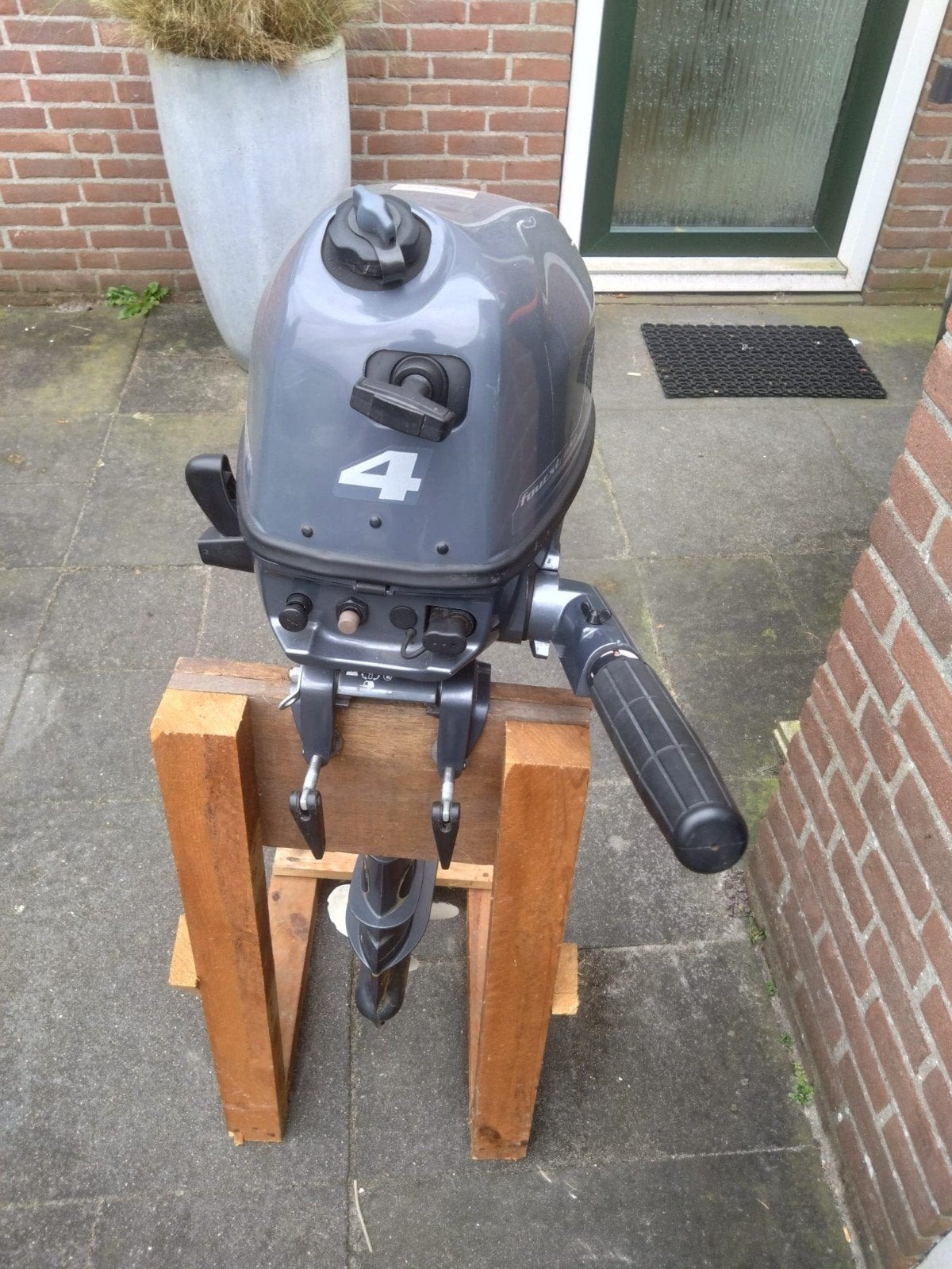 Yamaha 4pk buitenboord 4 takt, Watersport en Boten, Buiten- en Binnenboordmotoren, Ophalen, Gebruikt, Benzine, Minder dan 5 pk