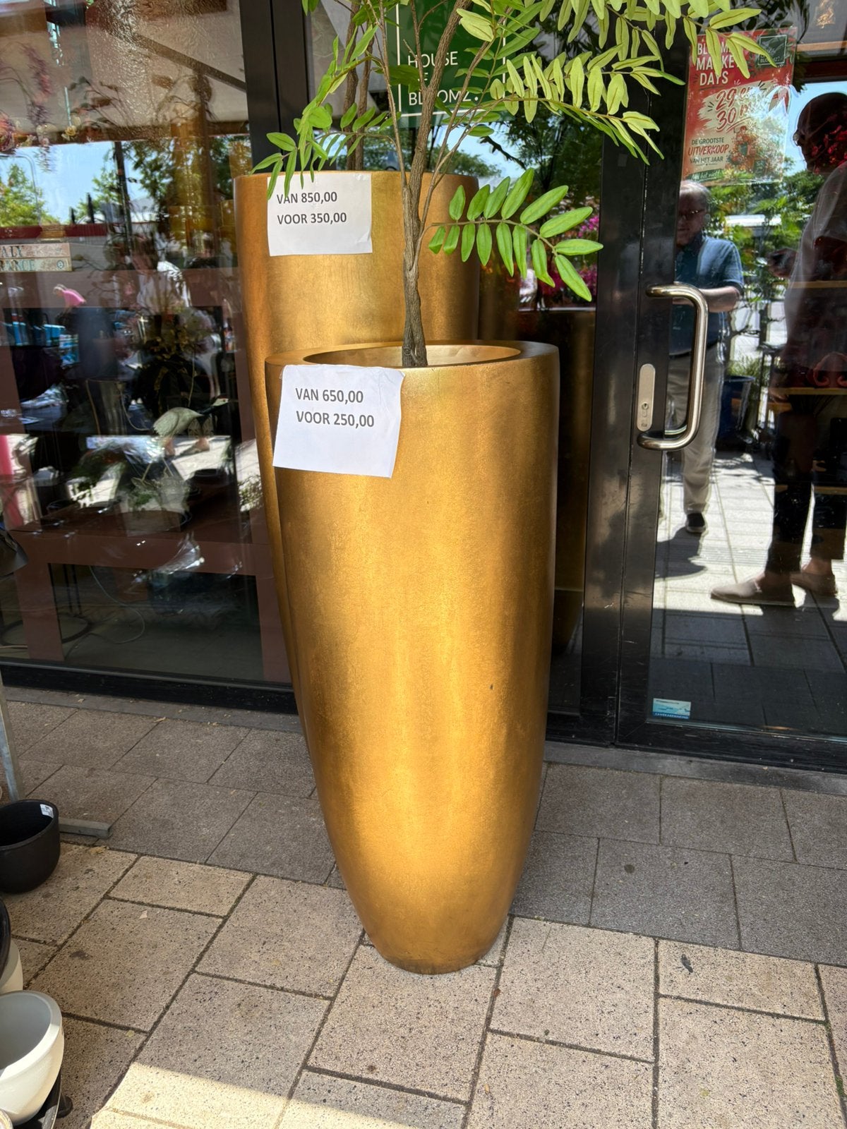 Polyester Vaas, Tuin en Terras, Kunststof, 40 cm of meer, Rond, Ophalen of Verzenden